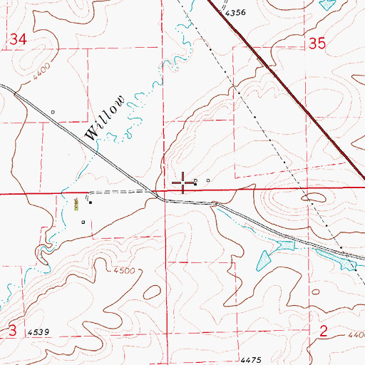 Topographic Map of 16N12E35CCCD01 Well, MT