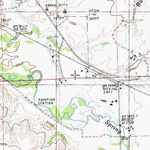 Topographic Map of 16N18E32DCB_01 Well, MT