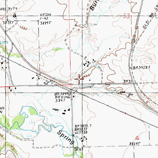 Topographic Map of 16N18E33CCB_01 Well, MT