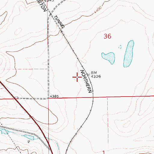 Topographic Map of 16N12E36CA__01 Well, MT