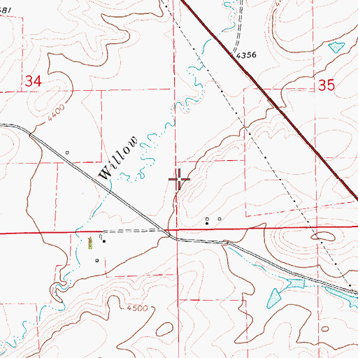 Topographic Map of 16N12E35CB__01 Spring, MT