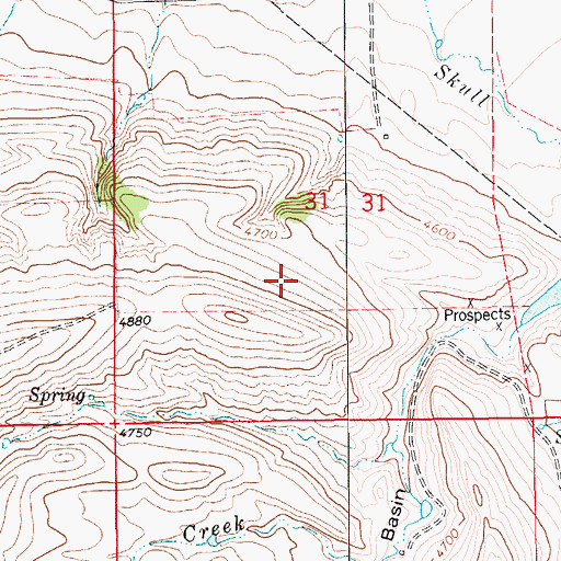 Topographic Map of 16N12E31____01 Well, MT