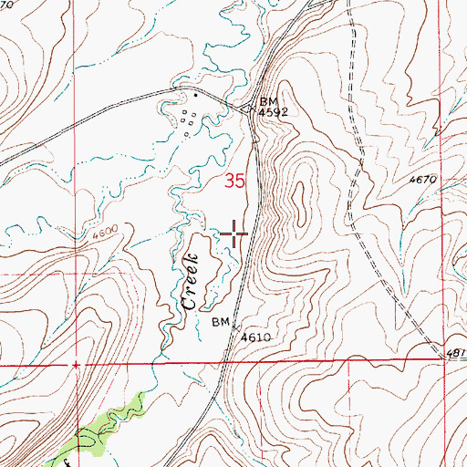 Topographic Map of 16N11E35____01 Well, MT