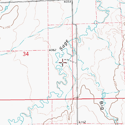 Topographic Map of 16N13E34DAA_01 Well, MT