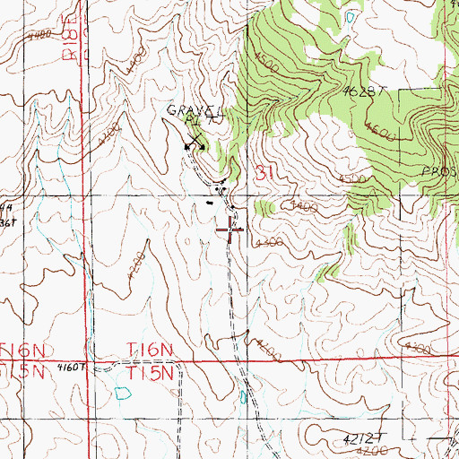 Topographic Map of 16N19E31CAA_01 Well, MT