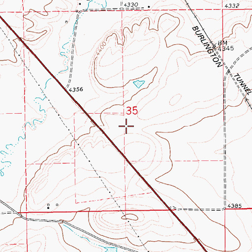 Topographic Map of 16N12E35AC__01 Well, MT