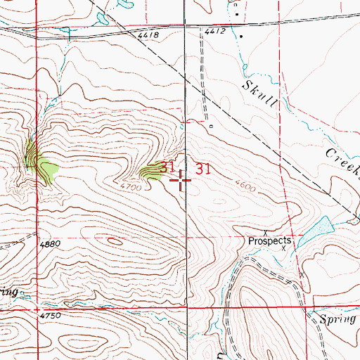 Topographic Map of 16N12E31AC__01 Spring, MT