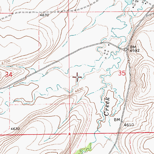 Topographic Map of 16N11E35BC__01 Spring, MT