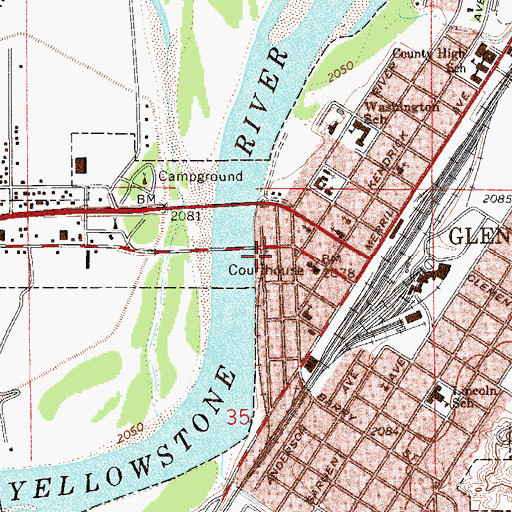 Topographic Map of 16N55E35AB__02 Well, MT