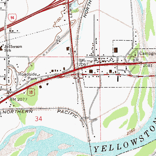 Topographic Map of 16N55E34AA__01 Well, MT