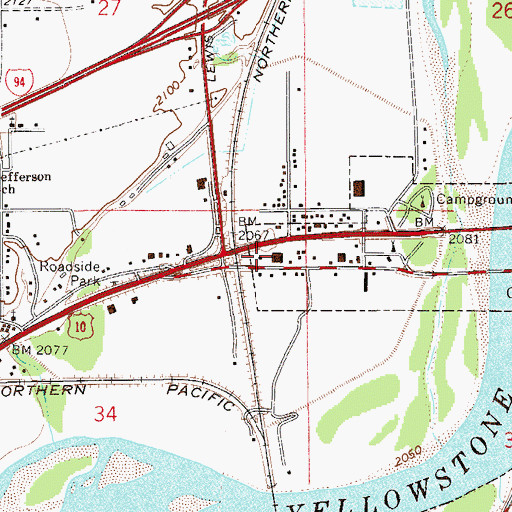 Topographic Map of 16N55E27DDC_01 Well, MT