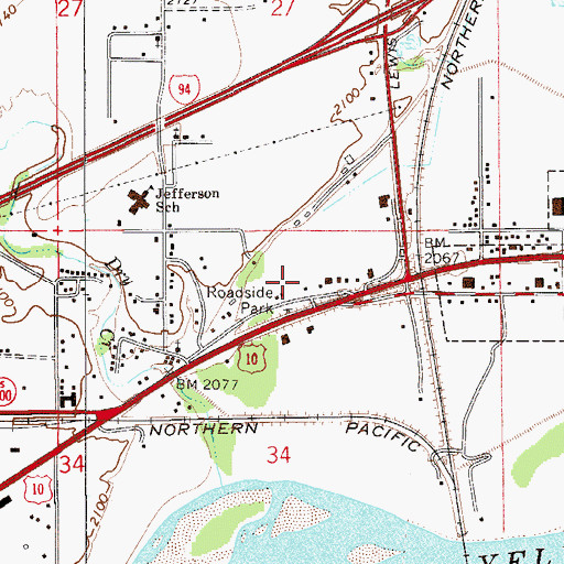 Topographic Map of 16N55E34ABA_01 Well, MT