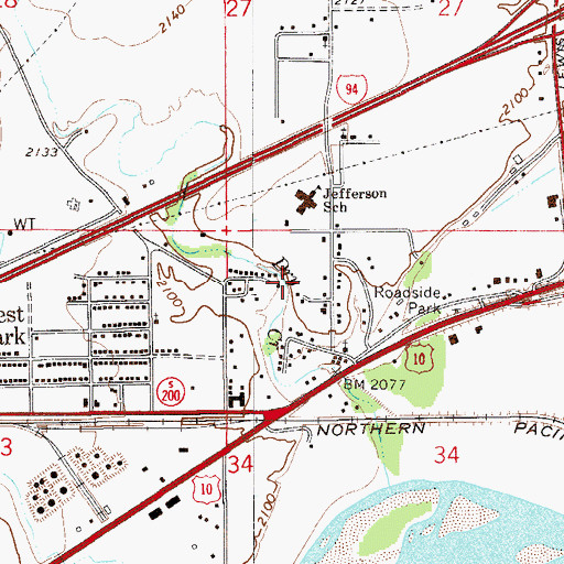 Topographic Map of 16N55E34ABB_01 Well, MT
