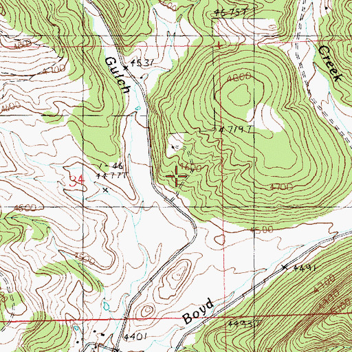 Topographic Map of 16N19E34ADCA01 Well, MT