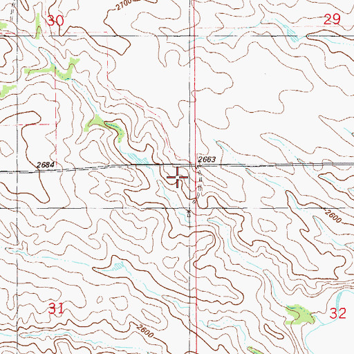 Topographic Map of 16N60E31AAA_01 Well, MT