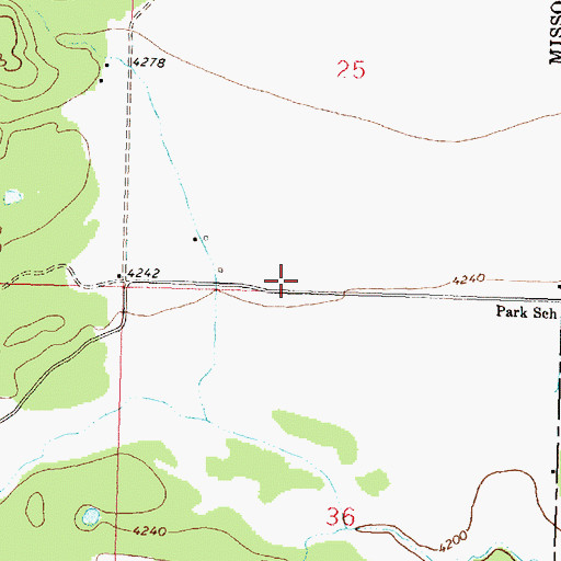 Topographic Map of 16N14W25CDDC01 Well, MT