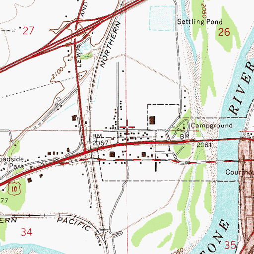 Topographic Map of 15N55E26CCC_03 Well, MT