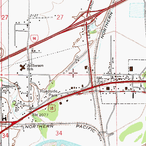 Topographic Map of 16N55E27DAD_01 Well, MT