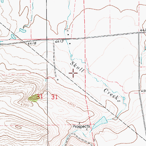 Topographic Map of 16N12E31AA__01 Well, MT