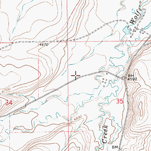Topographic Map of 16N11E35BB__01 Spring, MT