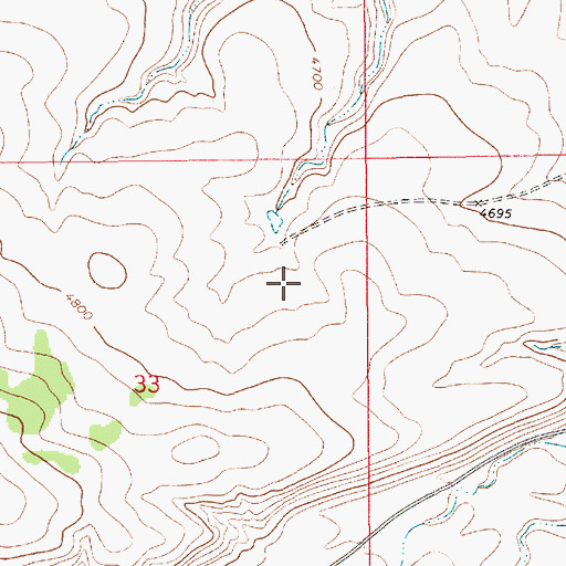 Topographic Map of 16N11E33AA__01 Spring, MT