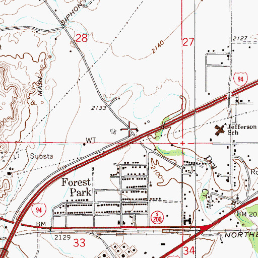 Topographic Map of 16N55E28DDCD01 Well, MT