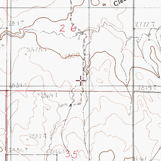 Topographic Map of 16N51E35ABB_01 Well, MT