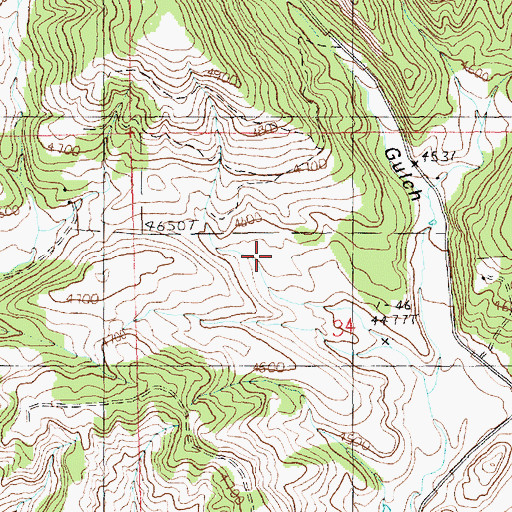 Topographic Map of 16N19E34B___01 Well, MT