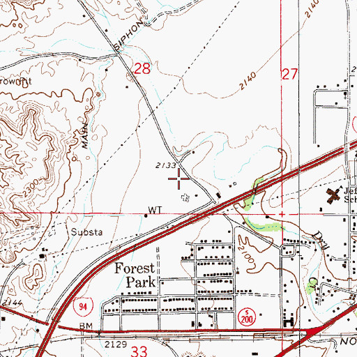 Topographic Map of 15N55E21DBC_01 Well, MT