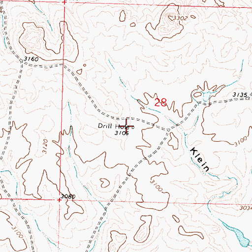 Topographic Map of 16N36E28CA__01 Well, MT