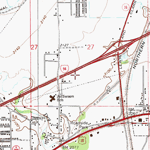 Topographic Map of 16N55E27BAD_01 Well, MT