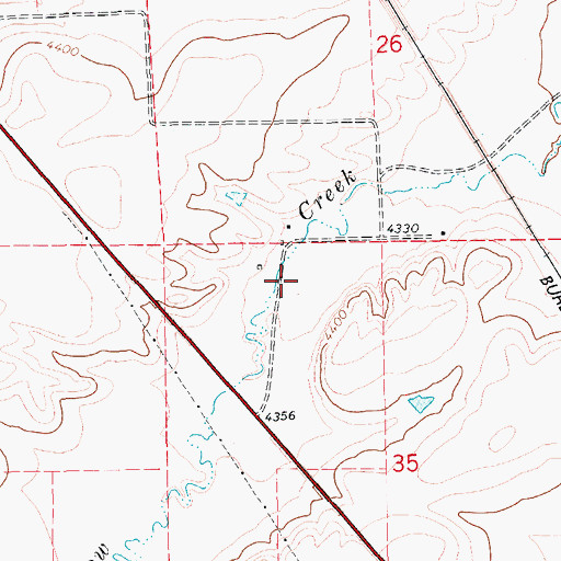 Topographic Map of 16N12E26CD__01 Well, MT