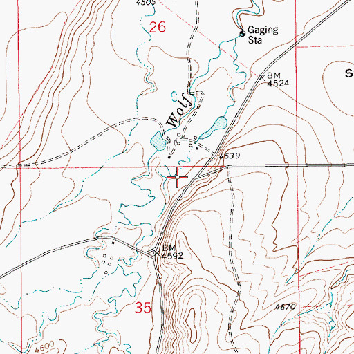 Topographic Map of 16N11E26DC__01 Well, MT
