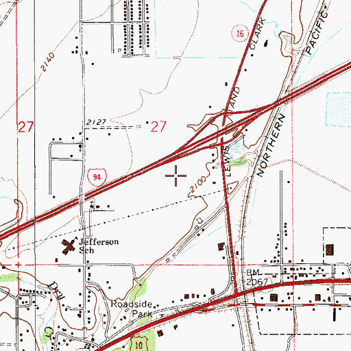 Topographic Map of 16N55E27DB__01 Well, MT