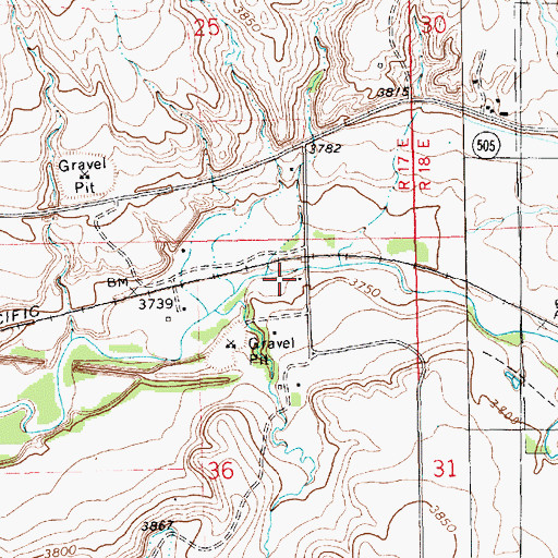 Topographic Map of 16N17E36ABAA01 Well, MT