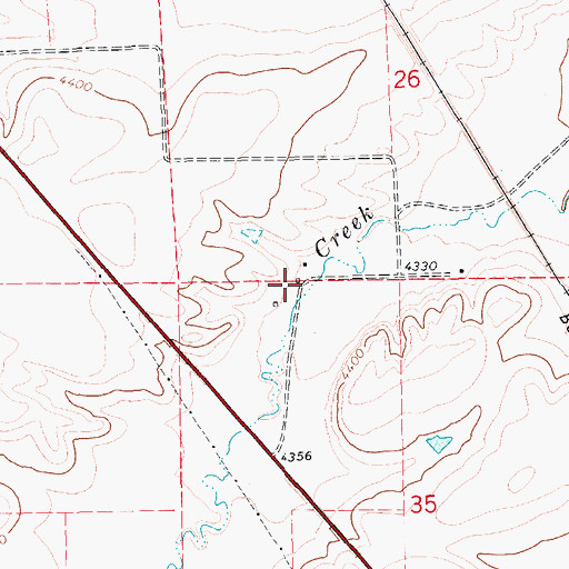 Topographic Map of 16N12E35BABB01 Well, MT