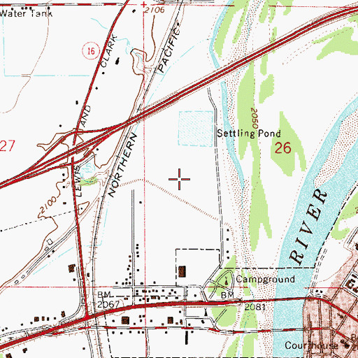 Topographic Map of 16N55E24BCB_01 Well, MT