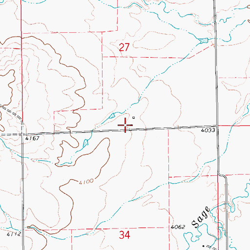 Topographic Map of 16N13E27DCC_01 Well, MT