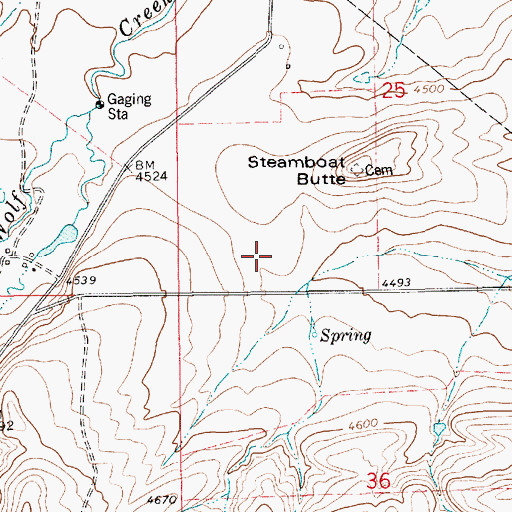 Topographic Map of 16N11E25C___01 Well, MT