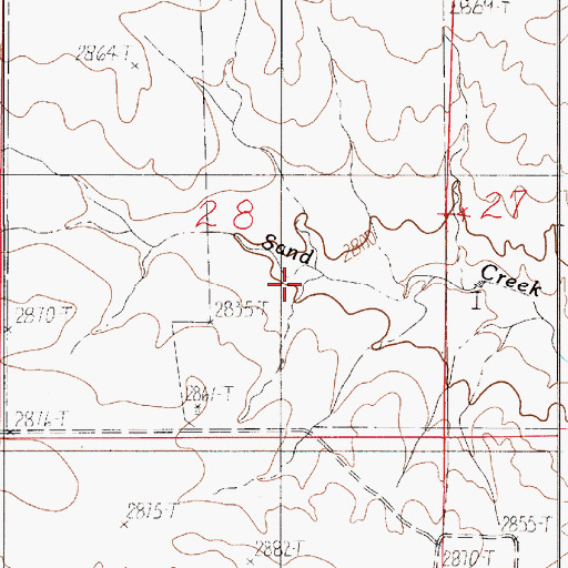 Topographic Map of 16N53E28DCB_01 Well, MT