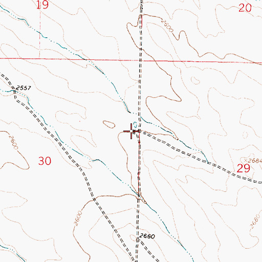 Topographic Map of 16N44E30ADAD01 Well, MT