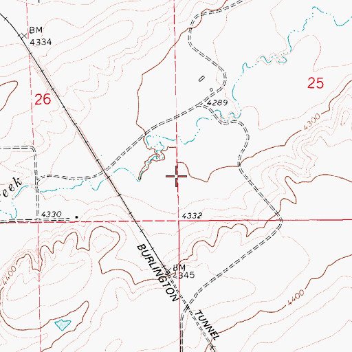 Topographic Map of 16N12E25CB__01 Well, MT