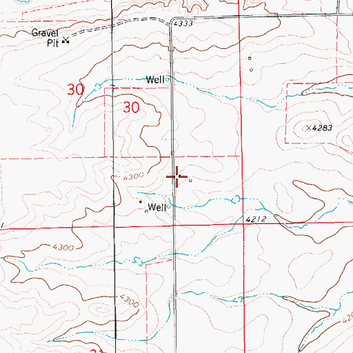 Topographic Map of 16N13E30DDB_01 Well, MT