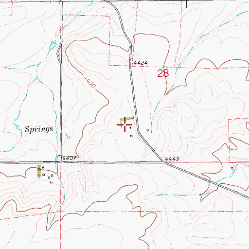 Topographic Map of 16N12E28CCAA01 Well, MT