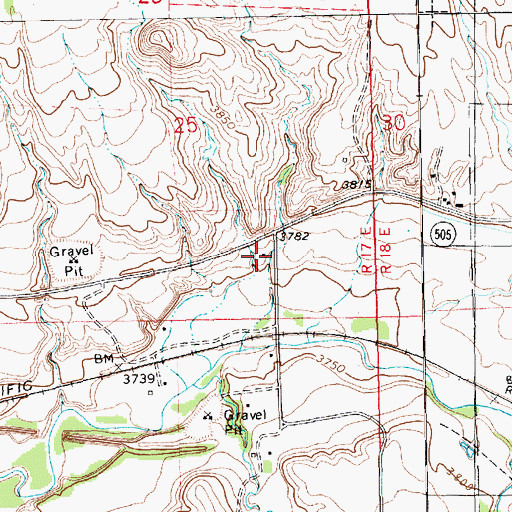 Topographic Map of 16N17E25DCAD01 Well, MT