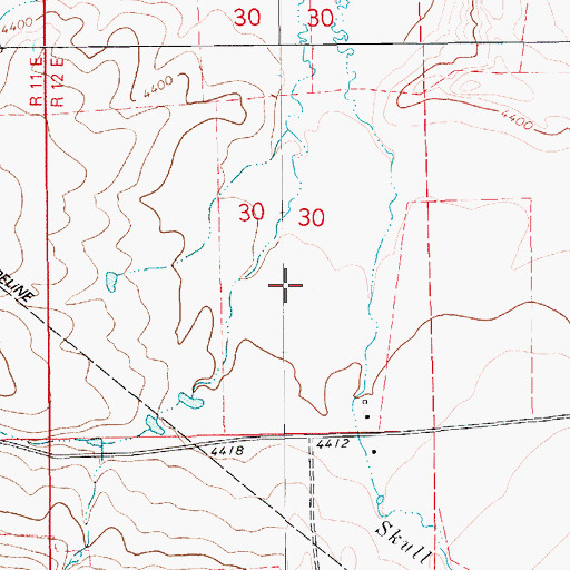 Topographic Map of 16N12E30DBDA01 Well, MT