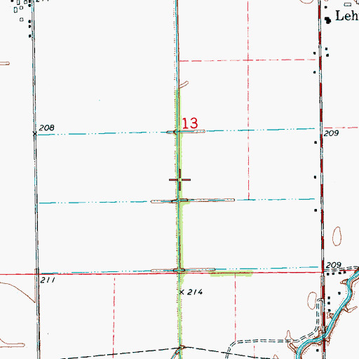 Topographic Map of Ditch Number 14, AR