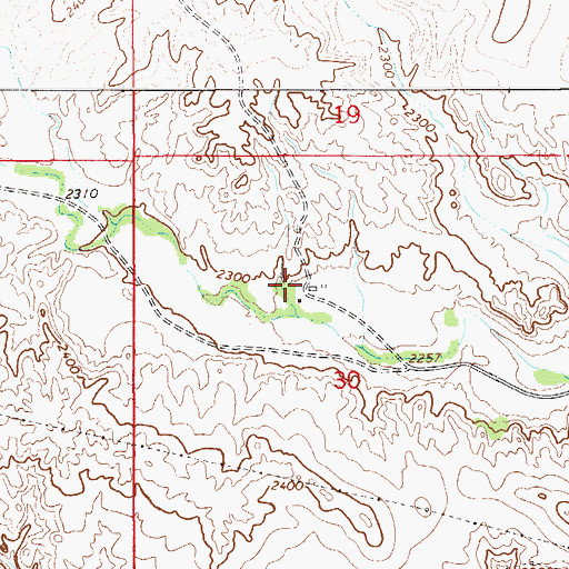 Topographic Map of 16N55E30BDAB01 Well, MT