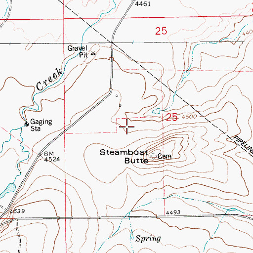 Topographic Map of 16N11E25BD__01 Well, MT