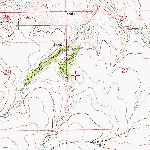 Topographic Map of 16N11E27BC__01 Spring, MT
